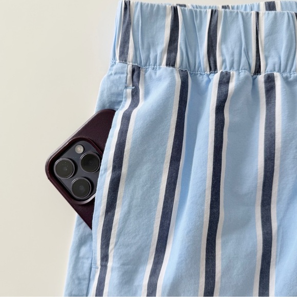 H&M Divided Blue Stripe Shirt and Shorts Set XXS Matching Co-Ord - Picture 14 of 16